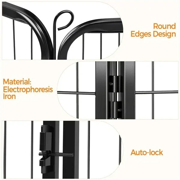 6 Panel Pet Playpen Heavy Duty Puppy Dog Pen Cat Rabbit Fence Foldable 60cm High — alternate product view 8