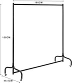 Vivo Mobile Clothes Rail on Wheels — 4 ft, 5 ft & 6 ft — 180cm / 6ft — product view