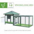Wood Chicken Coop Pet Poultry Hen House Back yard with Nesting Box Ramp Run — alternate product view 8