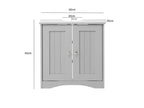 Grey Bathroom Under Sink Cabinet Basin Storage Cupboard Vanity Unit Furniture — on a clean white background