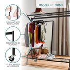 Mobile Clothes Rail with Top & Shoe Shelves — 4 ft, 5 ft & 6 ft — alternate product view 3