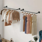 2X Super Strong Bearing Metal Pipe Clothes Rack Clothes Hanger Pole Garment Bar — main product view