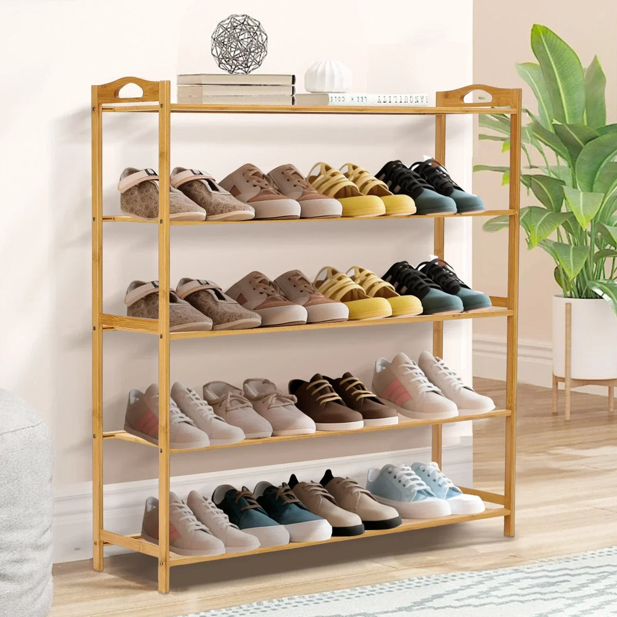 5 Tiers Bamboo Shoe Rack — alternate product view 2