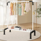 Heavy Duty Metal Clothes Rack Single Rail Garment Dress Indoor — alternate product view 3