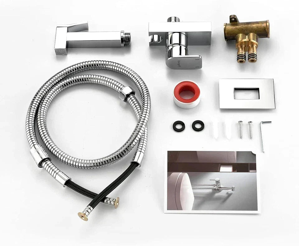 Muslim Shower Mixer Kit, Hot and Cold Bidet Spray with Shattaf Sprayer — alternate product view 7