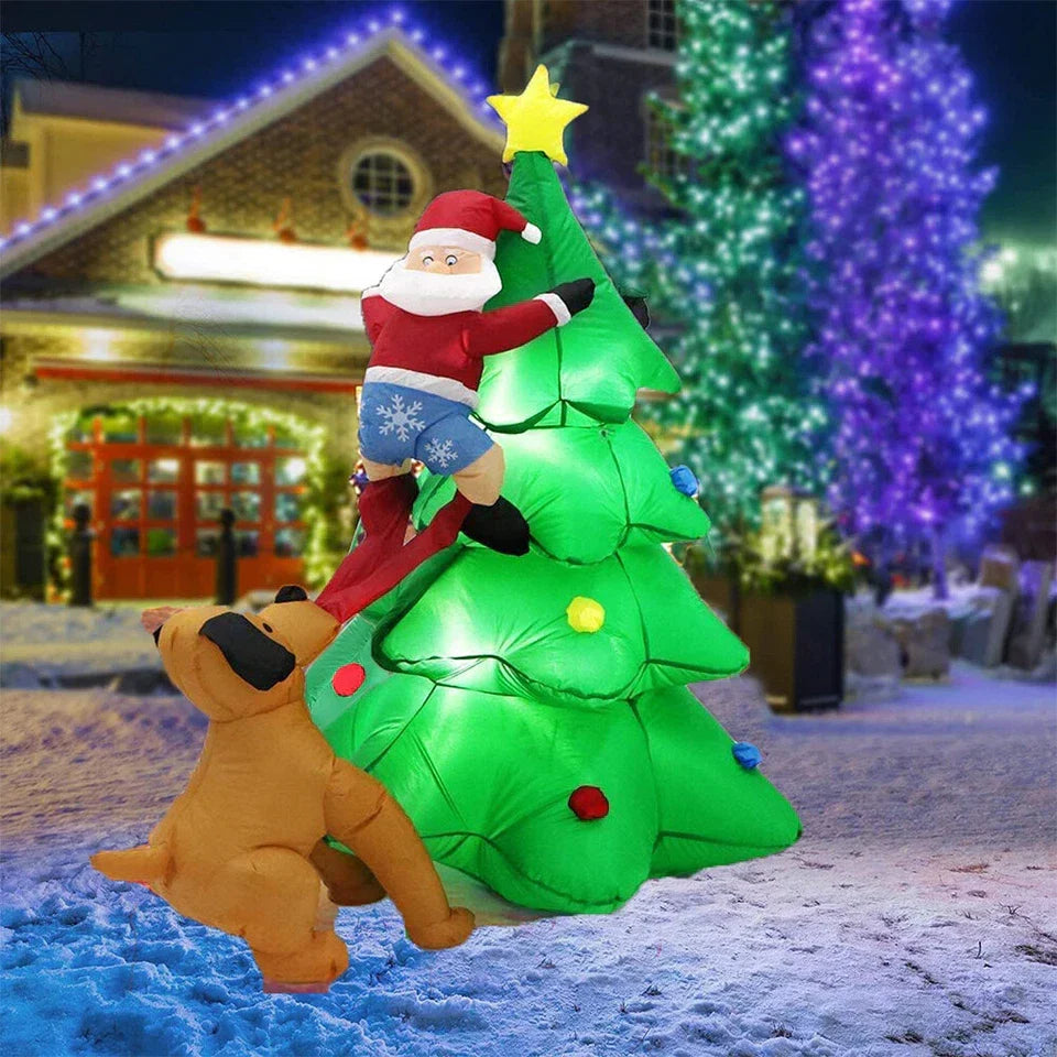 Christmas Inflatable Santa Snowman Christmas Tree Outdoor Decor — alternate product view 2