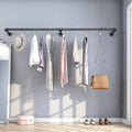 6ft Heavy Duty Clothes Rail Pipe Garment Rack Wall Mounted Hanging Clothes Pole — alternate product view 2