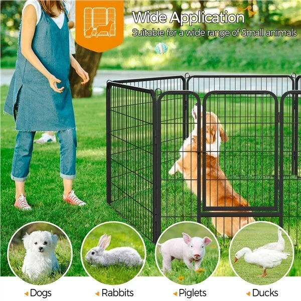 6 Panel Pet Playpen Heavy Duty Puppy Dog Pen Cat Rabbit Fence Foldable 60cm High — alternate product view 4
