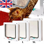 4 way Pet Door Locking Large Extra Large Dog Cat Flap Magnetic Door Frame — alternate product view 3