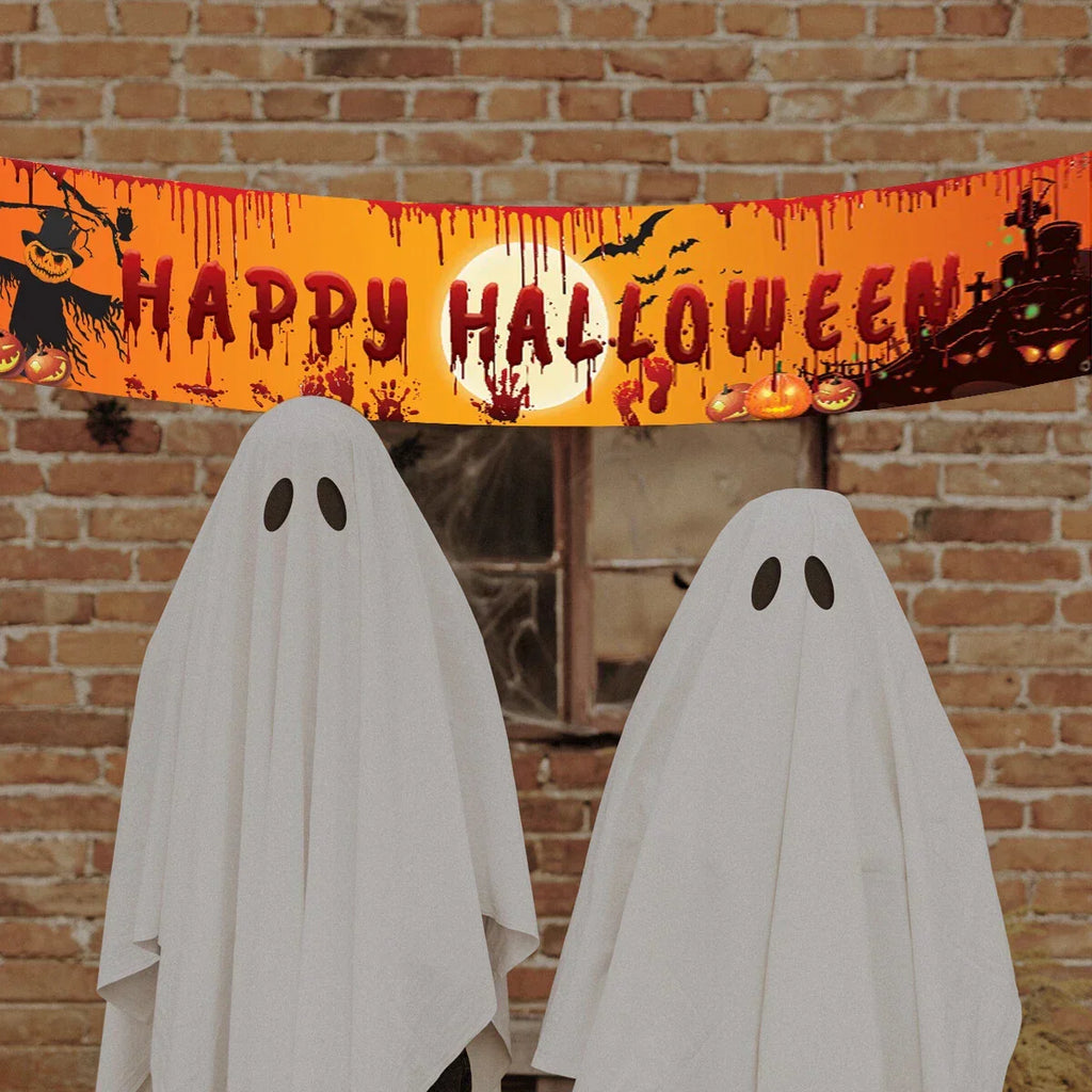 Happy Halloween Hanging Banner Flag Party Celebrate Foldable Home Outdoor Decor — alternate product view 9