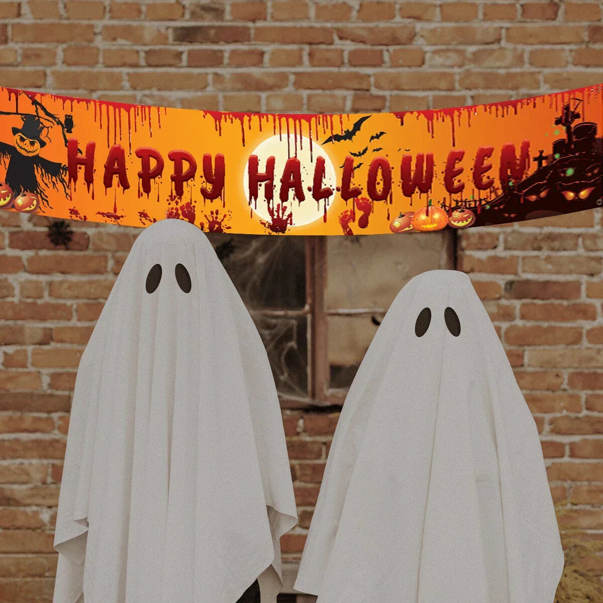 Happy Halloween Hanging Banner Flag Party Celebrate Foldable Home Outdoor Decor — alternate product view 9