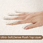 Cream Fluffy Anti-Slip Mat Living Room Bedroom Rug Carpet — alternate product view 5