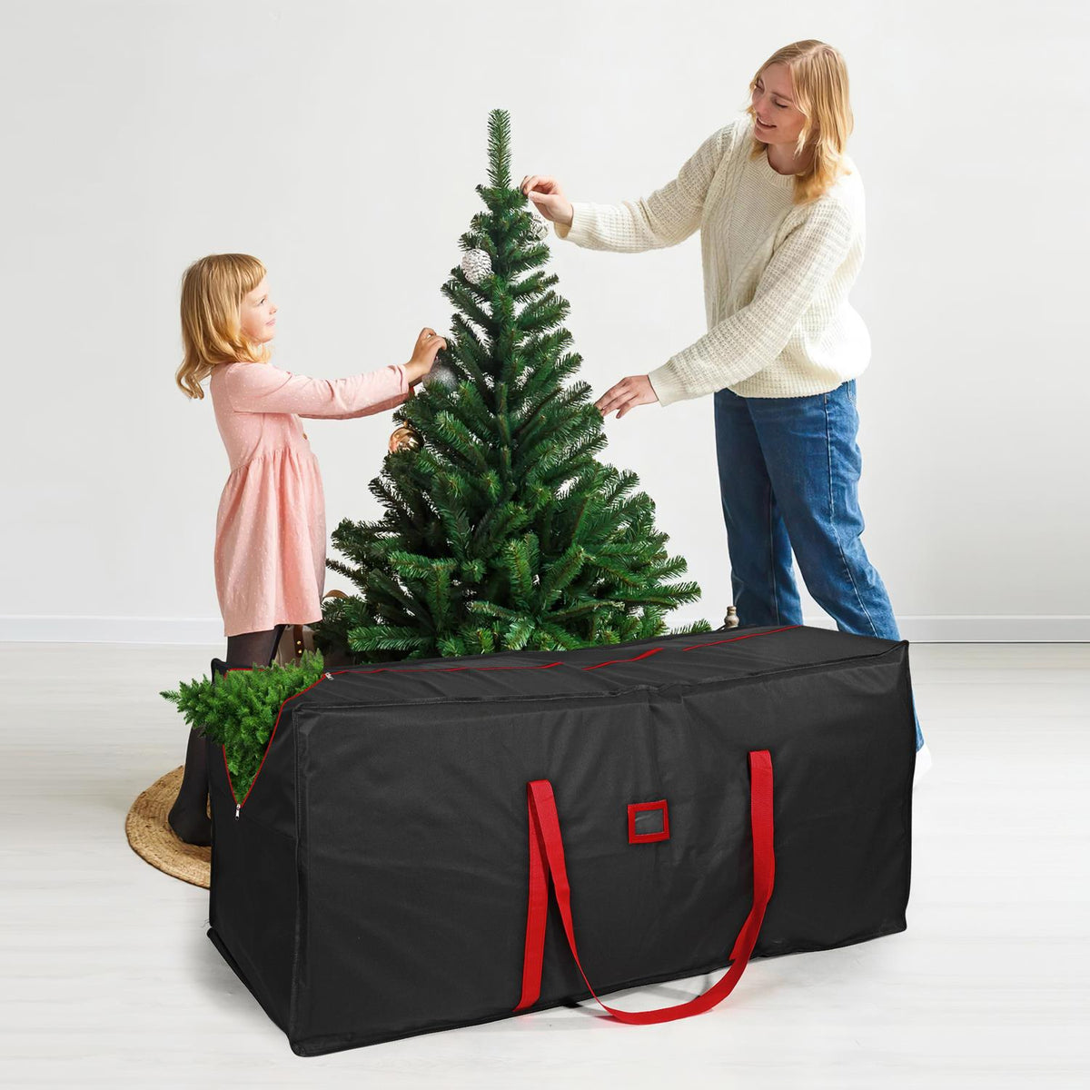 Black Christmas tree storage bag — alternate product view 4