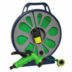50 Feet/15 Meter Flat Hose Pipe Reel With Water Nozzle Gun Spray Garden Watering — alternate product view 5