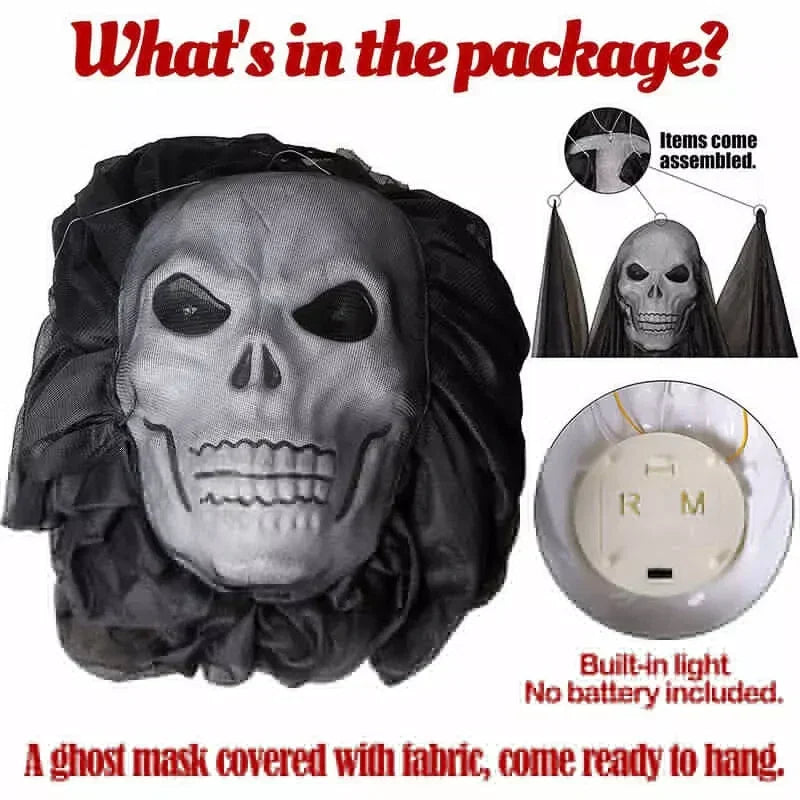 Hanging Ghost Skeleton Halloween Decor Spooky Outdoor Garden Decoration Props — alternate product view 6