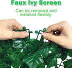 Artificial Hedge Fake Ivy Leaf Garden Fence Privacy Screening Roll Wall Panel 18x2m — alternate product view 5