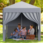 2X2M Pop-up Gazebo with 4 Sides Outdoor Garden Canopy Party Tent — alternate product view 2