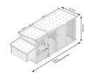 Large 8FT Chicken Coop Hen Poultry Ark House Hutch Run Nest — on a clean white background