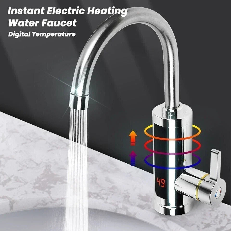 Electric Heating Tap Kitchen Bathroom Fast Instant Hot Water Heater Faucet UK — alternate product view 3