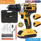 2 Battery 21V Cordless Drill Combi Driver High Power Electric Screwdriver Set UK — alternate product view 4