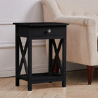 Bedside Table Cabinet Nightstand Small Side End Table Storage Drawer Organizer — alternate product view 3