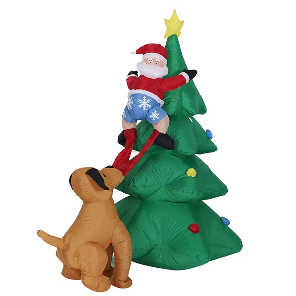 Christmas Inflatable Santa Snowman Christmas Tree Outdoor Decor — alternate product view 5