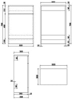 500mm Bathroom Toilet Soft Close Seat Back To Wall Cistern Furniture Unit White — alternate product view 6