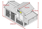 Chicken Coop Run Hen House Poultry Ark Home Nest Box Coup Coops Rabbit Hutch — on a clean white background