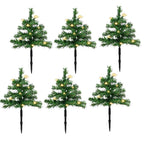 6 x Pre Lit Garden Christmas Tree Path Lights 90 LED Set Lawn Outdoor Decoration — alternate product view 6