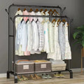Heavy Duty Double Clothes Rail Hanging Rack Garment Shoes Storage — main product view