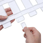 4,8,12 PCS White Plastic Picket Fencing Wooden Effect Lawn Border Edge Garden Edging — alternate product view 8
