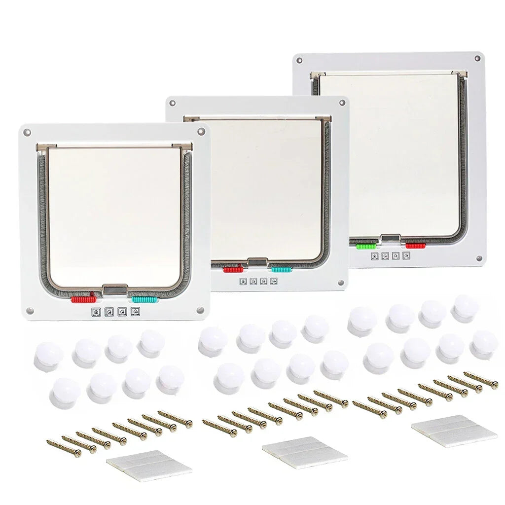 4 way Pet Door Locking Large Extra Large Dog Cat Flap Magnetic Door Frame — alternate product view 11