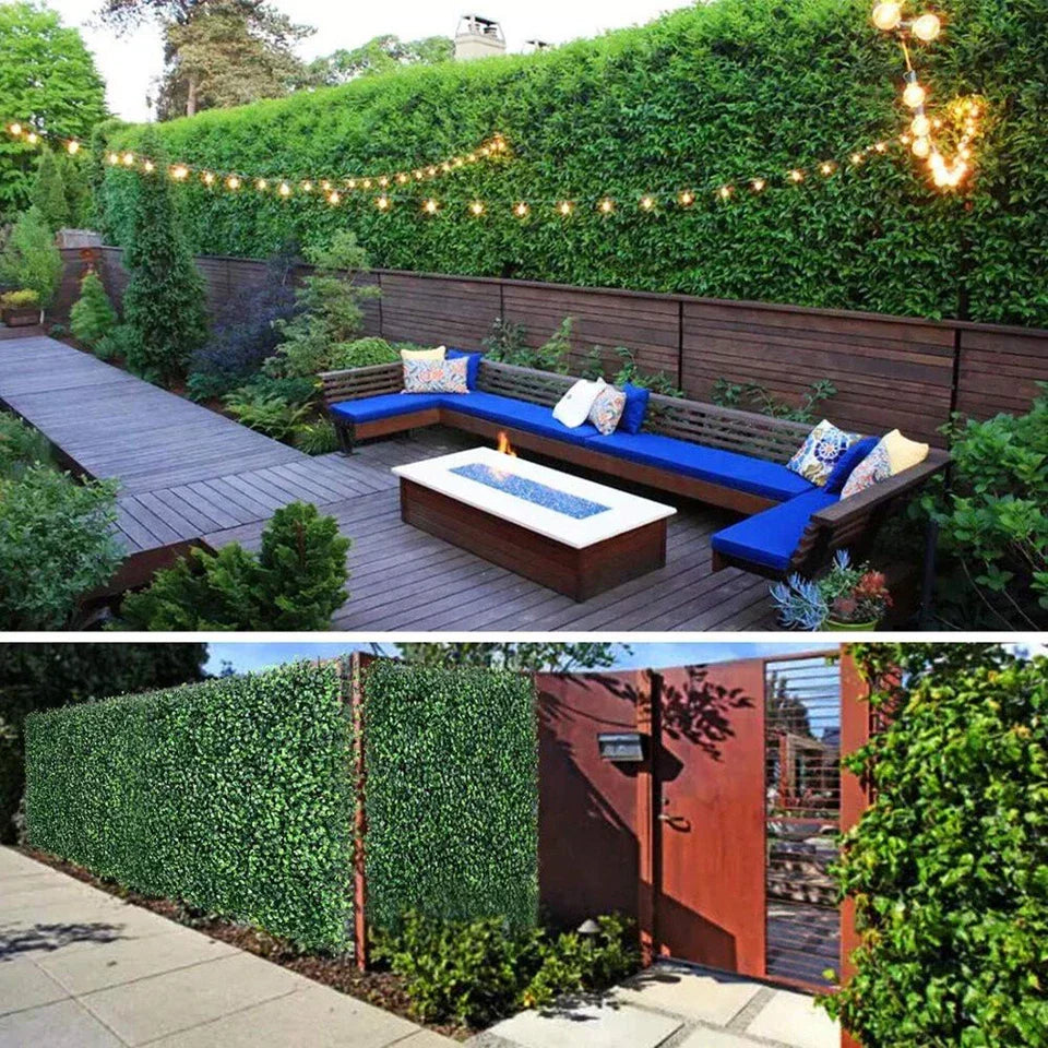 6X Artificial Plant Fence Greenery Wall Hedge Grass Mat Foliage Screen Panels UK — alternate product view 9