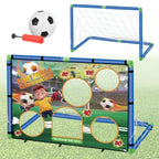 Kids 2in1 Portable Soccer Goal Post Up Football Target Board With Net, Ball Pump — alternate product view 2