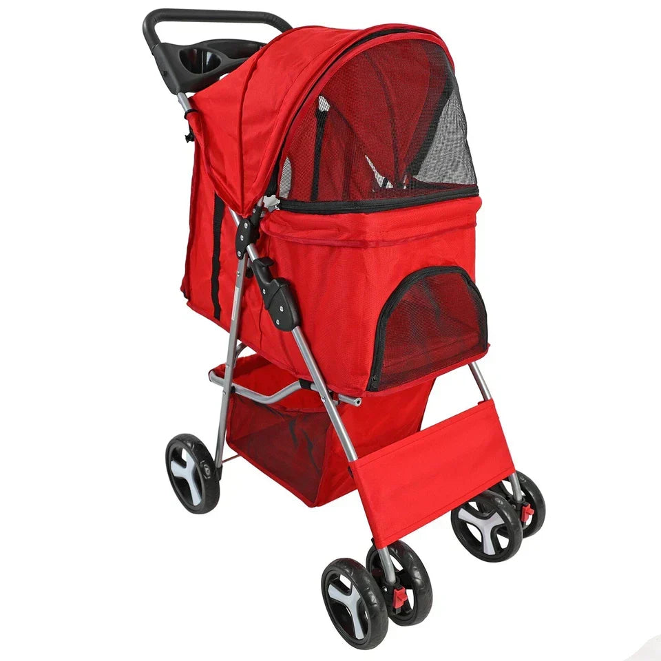 Pet Stroller Dog Cat Puppy Pram Pushchair Travel Cart Jogging Buggy Carrier — alternate product view 7
