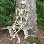 160CM Hanging Full Life Size Human Skeleton Model Halloween Party Prop Bar Decor — alternate product view 3