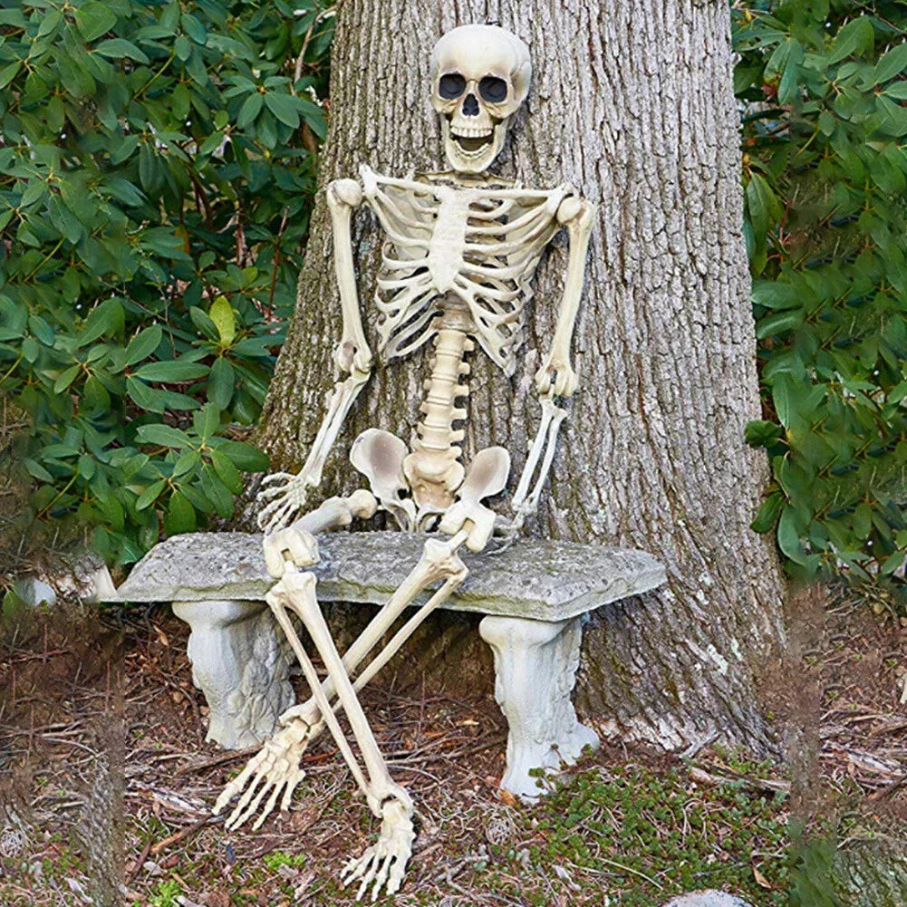 160CM Hanging Full Life Size Human Skeleton Model Halloween Party Prop Bar Decor — alternate product view 3