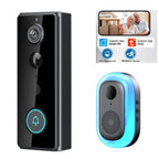 Safe Doorbell Camera Wireless, Smarter Way to Protect Your Home, Wireless WiFi — on a clean white background