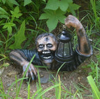 LED Lantern Garden Statue Decoration Halloween Zombie Tomb Climbing Sculpture — alternate product view 2