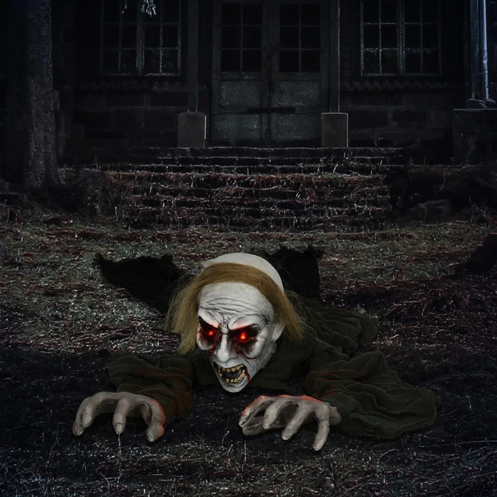167 cm Halloween Crawling Zombie, Outdoor Animated Prop — alternate product view 4