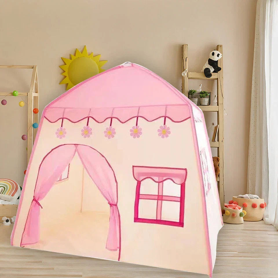 Kid Tent with Lights - Kids Play Tents Tents Pink Girls Toy House Gift — alternate product view 5