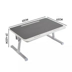 Folding Laptop Table Bed Tray Sofa Lap Desk Note book Stand Adjustable Height UK — on a clean white background
