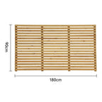 6ft Contemporary Slatted Rough Sawn Treated Fence Panel — 3x6ft ( 90x180cm ) — product view