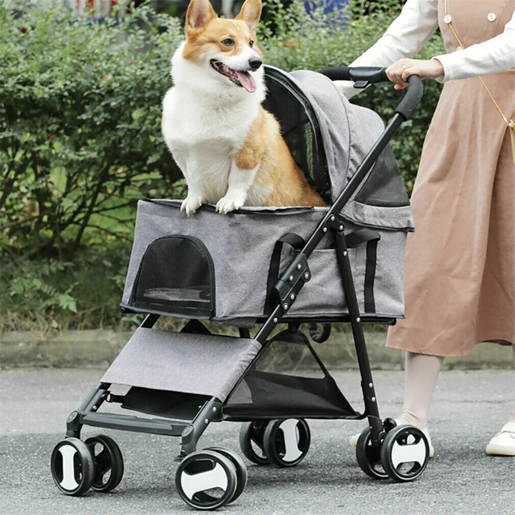 XXL Pet Stroller Pram Dog Carrier Trailer Stroller Travel Walk Carrier Load 30kg — alternate product view 5