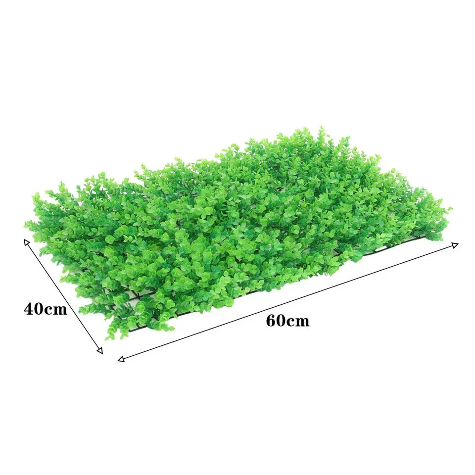 6X Artificial Plant Fence Greenery Wall Hedge Grass Mat Foliage Screen Panels UK — on a clean white background