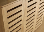 Oslo 3 Door Oak Wooden Shoe Storage Cabinet Rack — alternate product view 4
