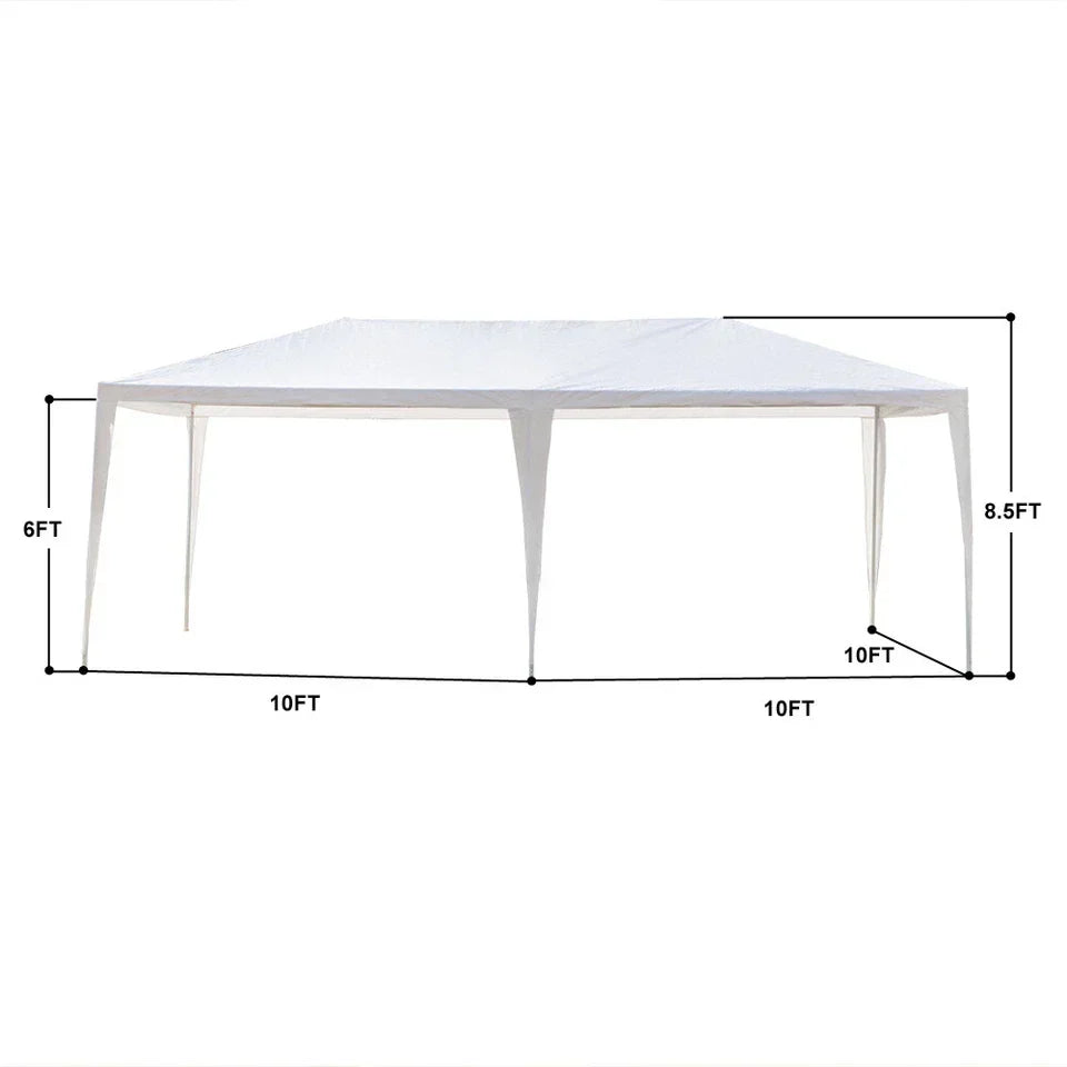 3x6M Gazebo Marquee Party Tent With 6 Sides Garden Patio Outdoor Canopy White UK — alternate product view 10