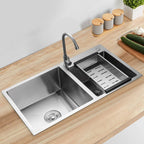 Double Bowl Stain less Steel Drop in Kitchen Sink Dish Washer Vegetable Sink — alternate product view 3