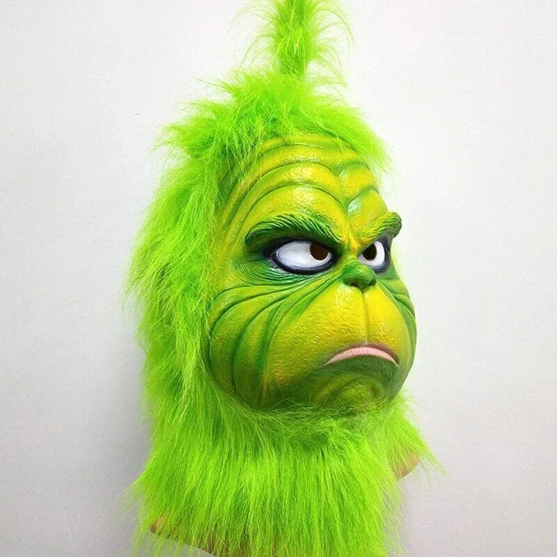 The Grinch Latex Mask Adults Costume Cosplay Christmas Fancy Dress Outfits — alternate product view 3