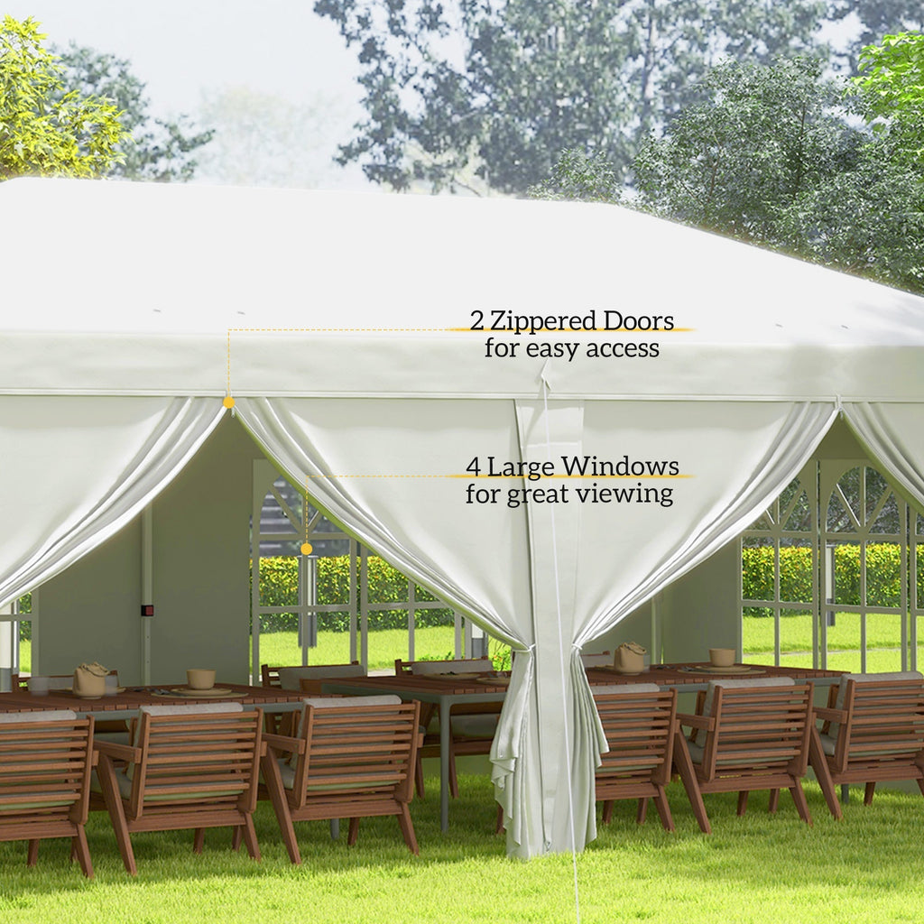 3x6m Popup Garden Heavy Duty Gazebo Marquee Party Tent Canopy with 6 Side Walls — alternate product view 9